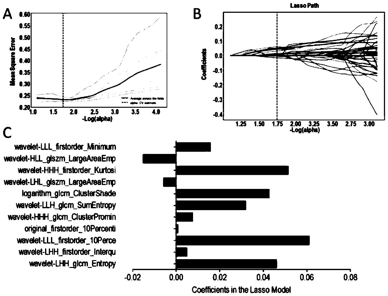 Method for predicting and verifying the curative effect of glucocorticoid based on image omics