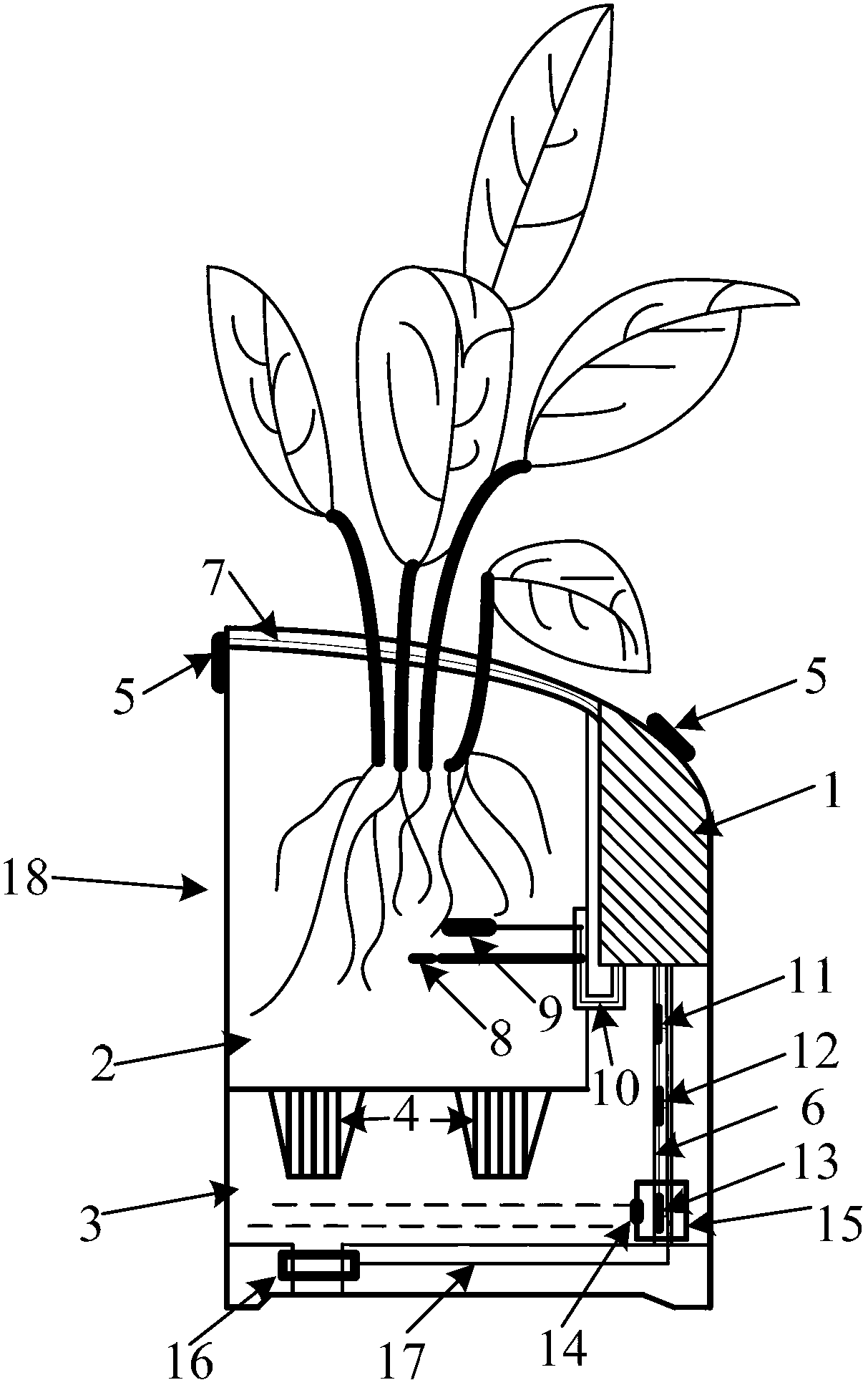 Intelligent growth and cultivation device for earth-cultivated plant