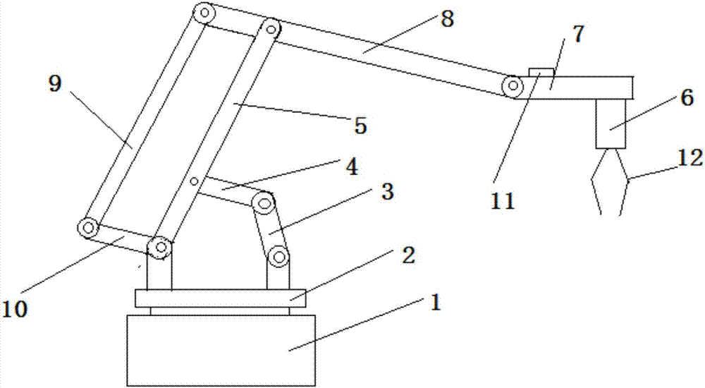 Carrying mechanical hand with rod type parallel series connection structure