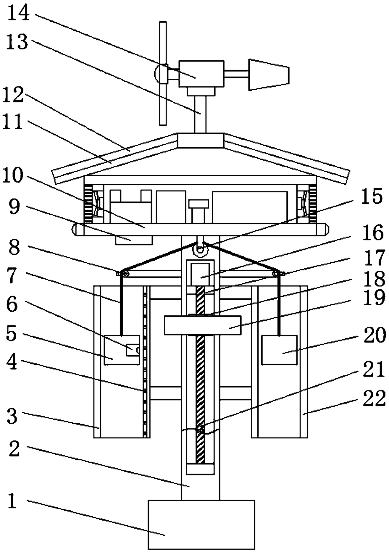 Adjustable reservoir level measuring device based on network technology