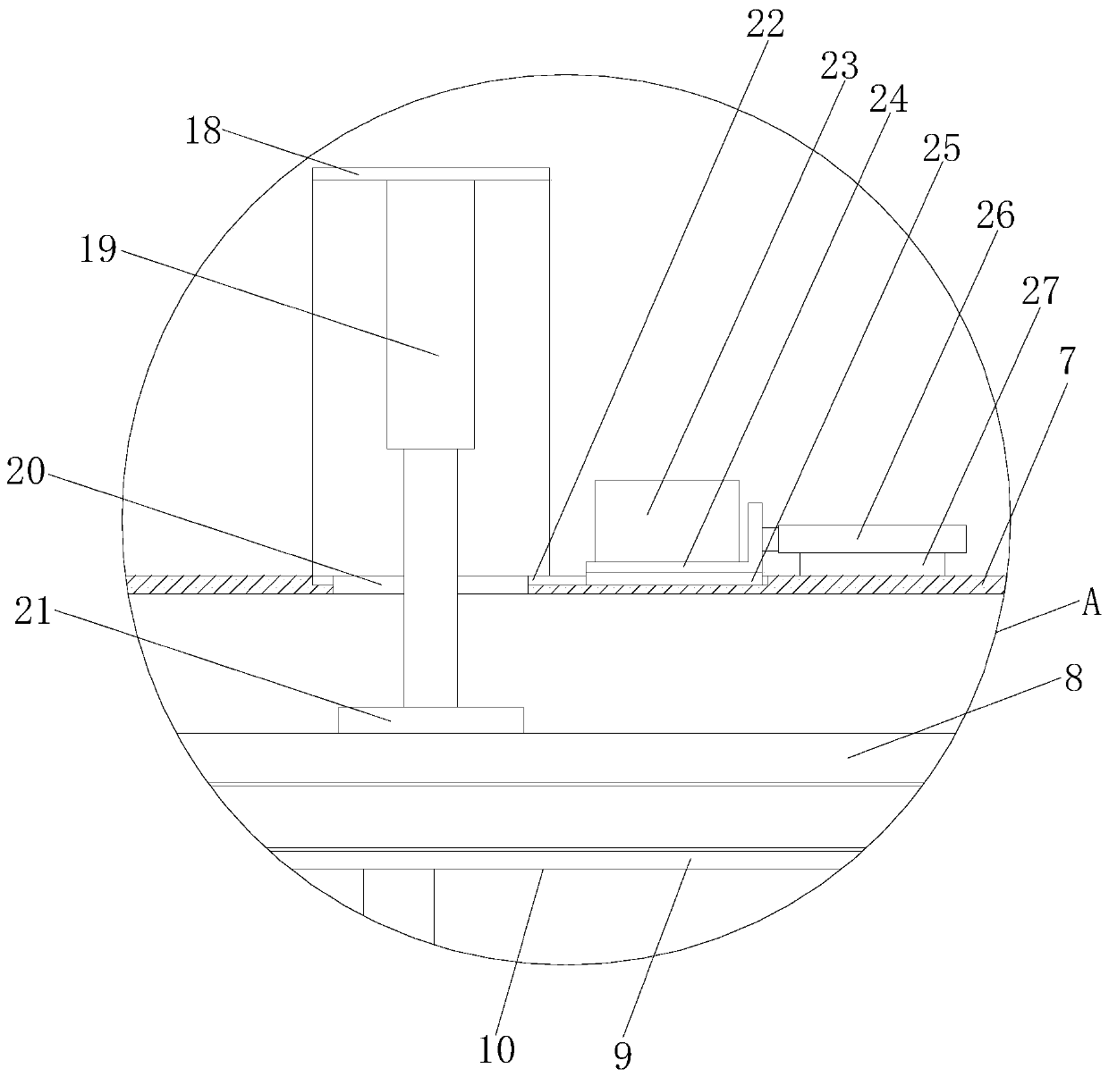 Waste treatment device for aluminum plate machining