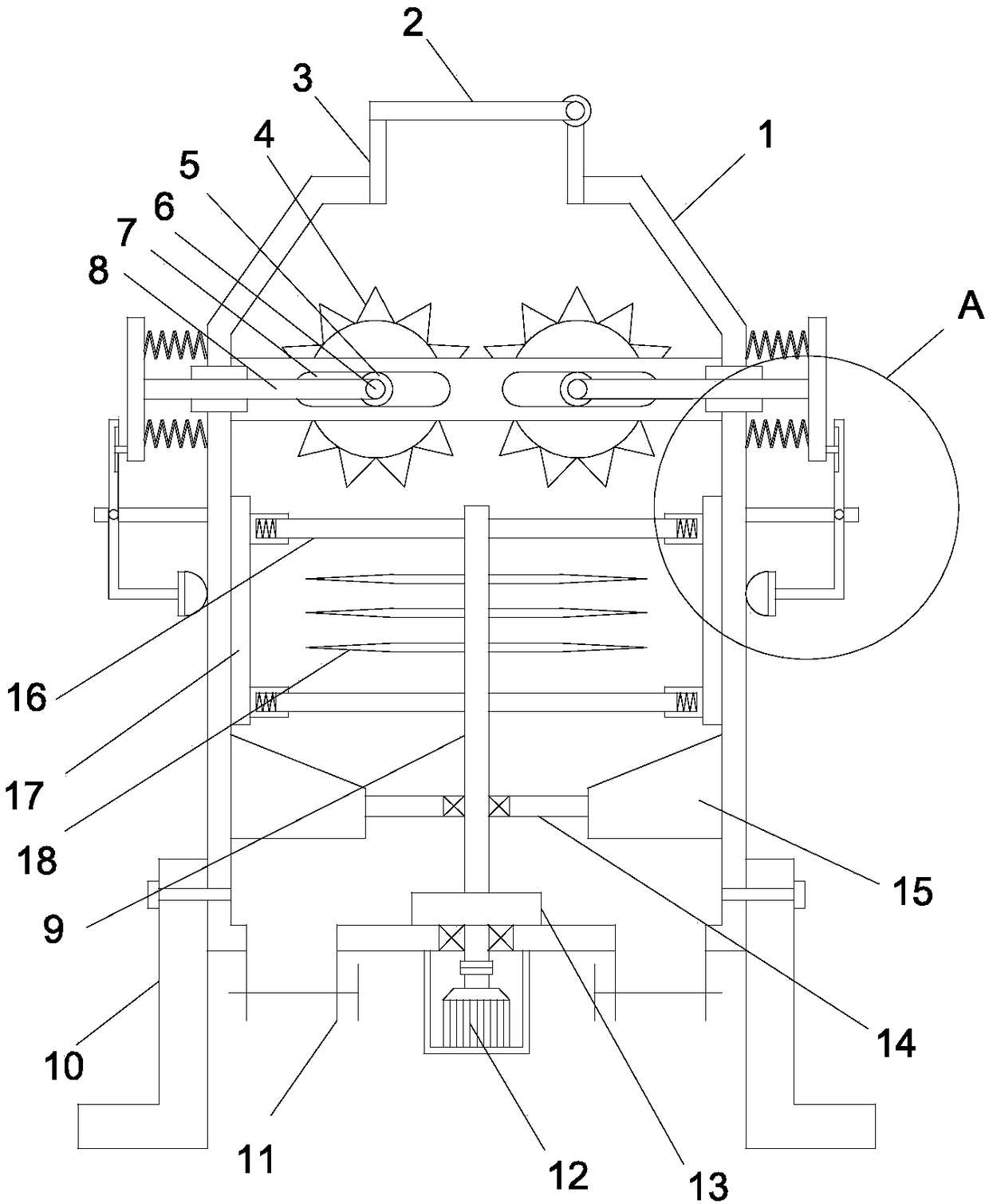 Efficient mixing device for concrete mixing