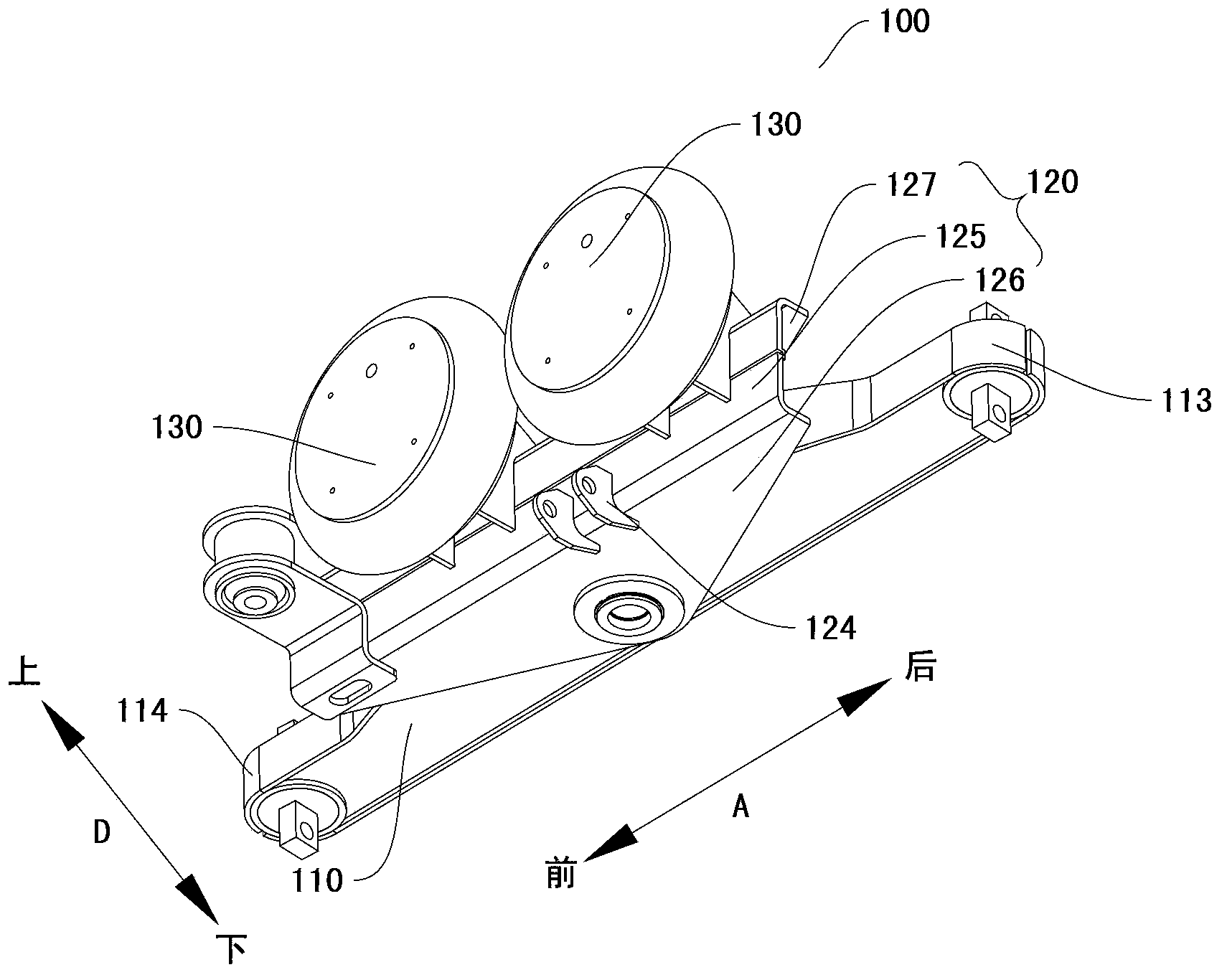 Hanger bracket assembly, hanger bracket with the hanger bracket assembly and vehicle with the hanger bracket