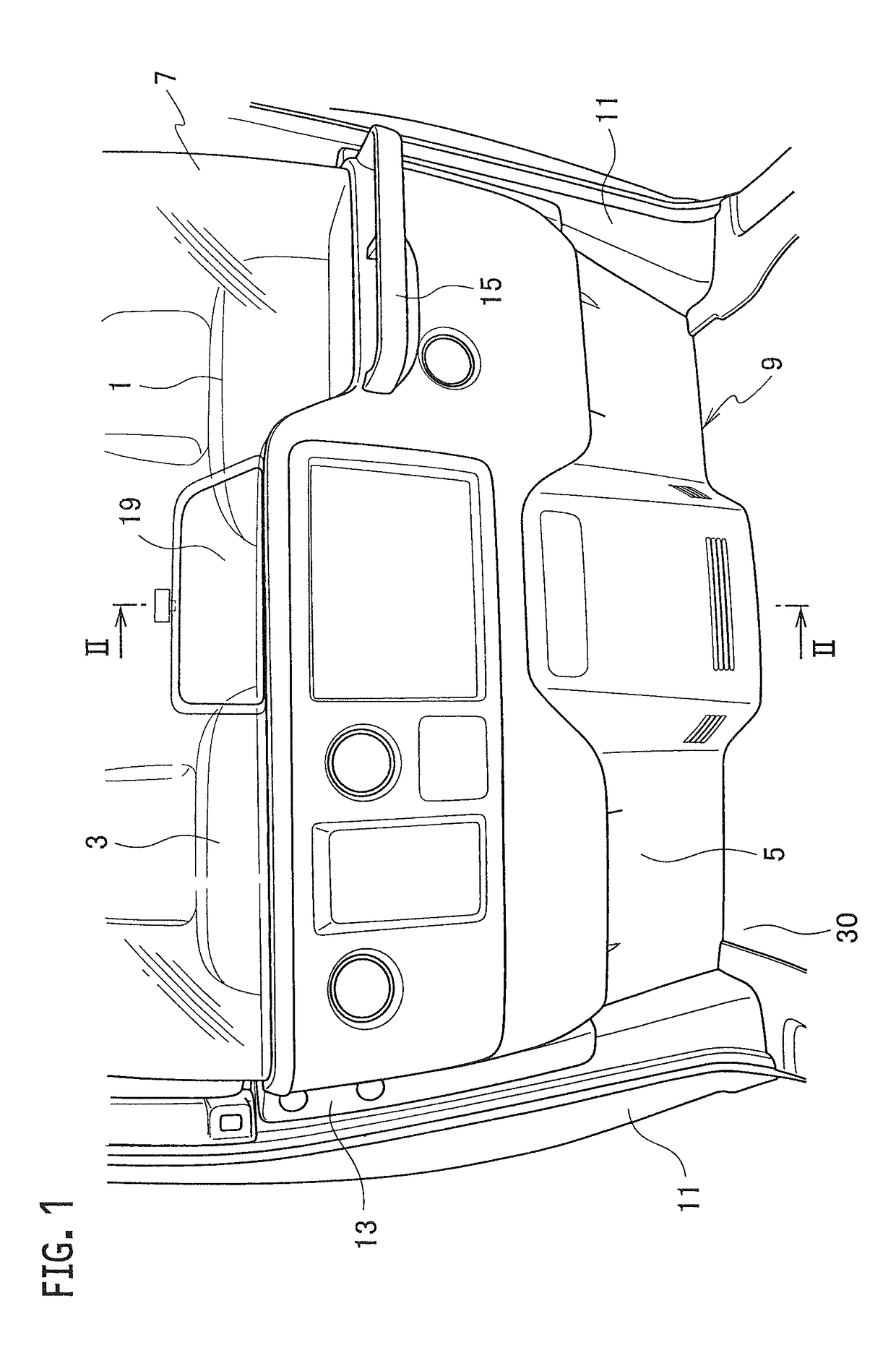 Vehicle interior structure