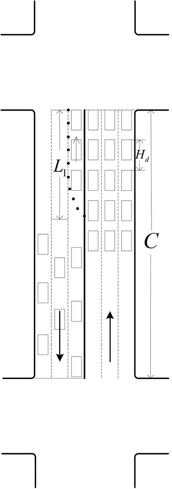 Setting method for changing urban road into short lane