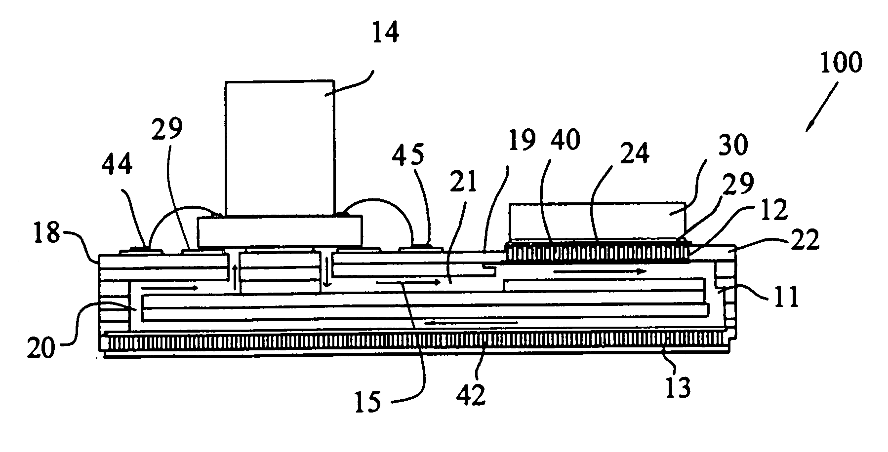 Integrated cooling system for electronic devices