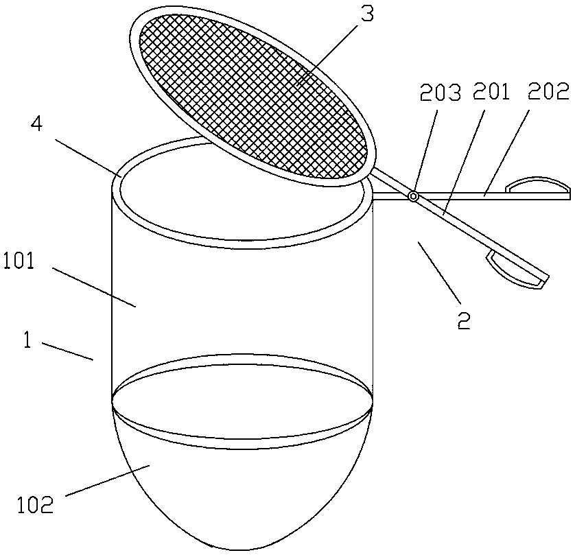 Quick collecting device of adults of Phyllotreta striolata (Fabricius) and using method of quick collecting device