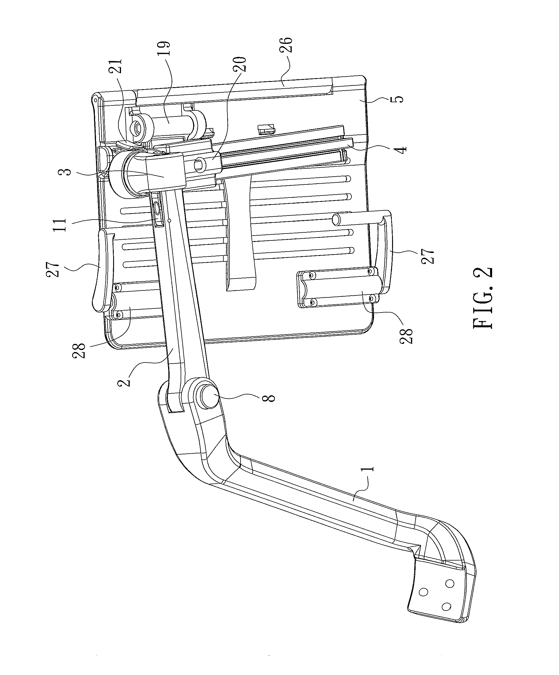 Foldable bracket of a chair