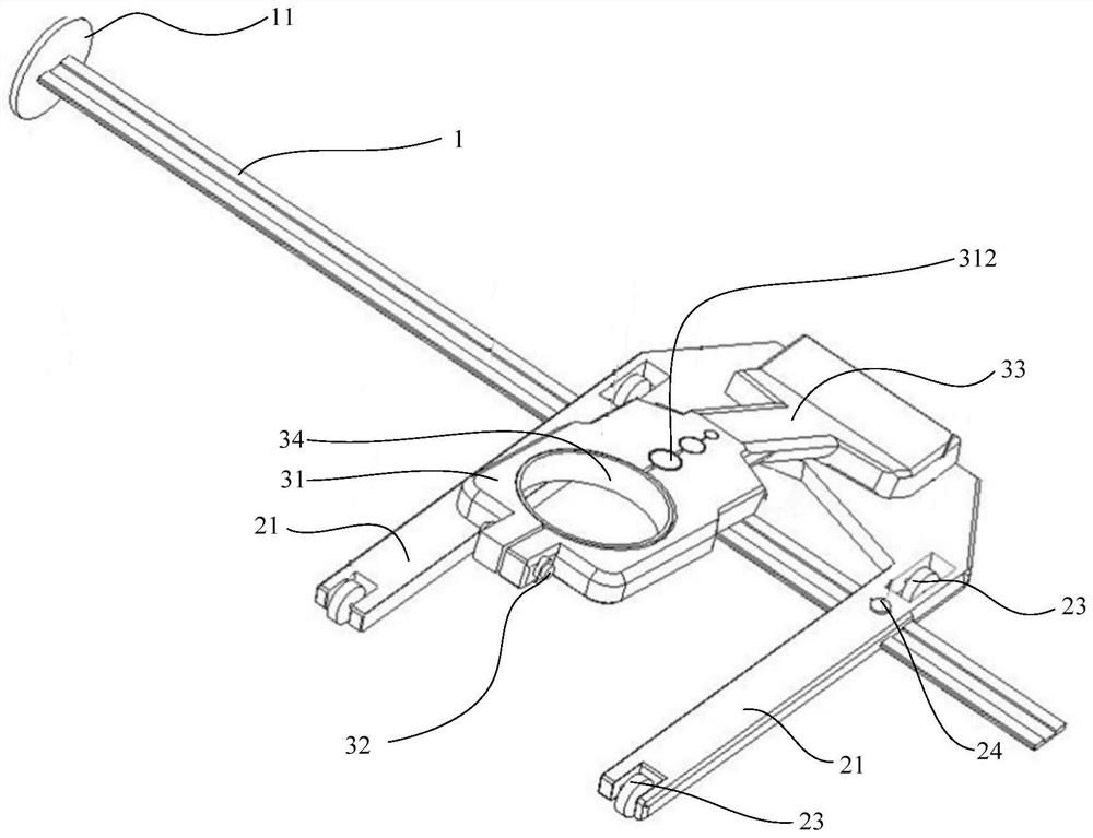 Line drawing and grinding tool clamping device