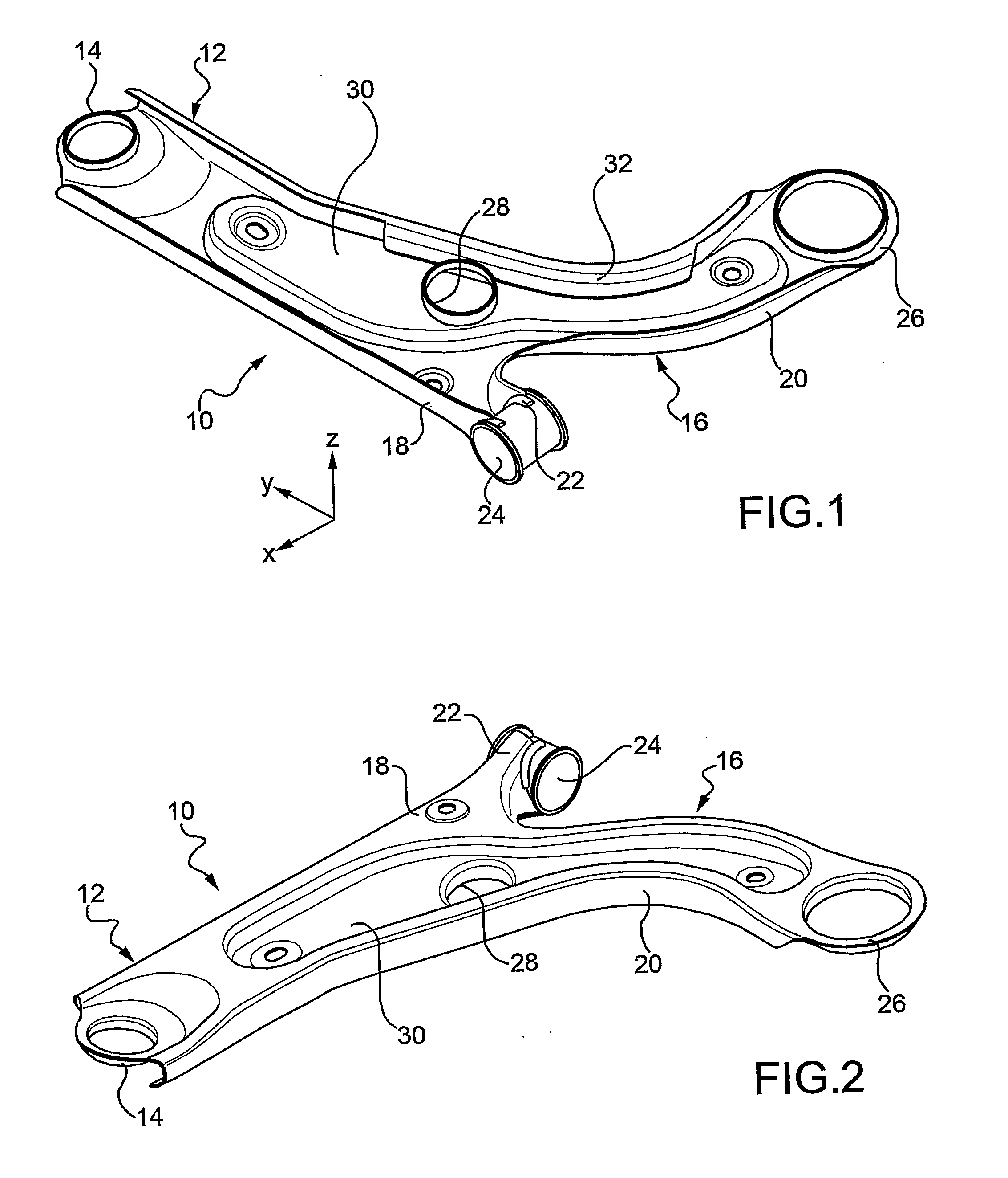 Suspension arm for a motor vehicle wheel suspension and method for manufacturing same