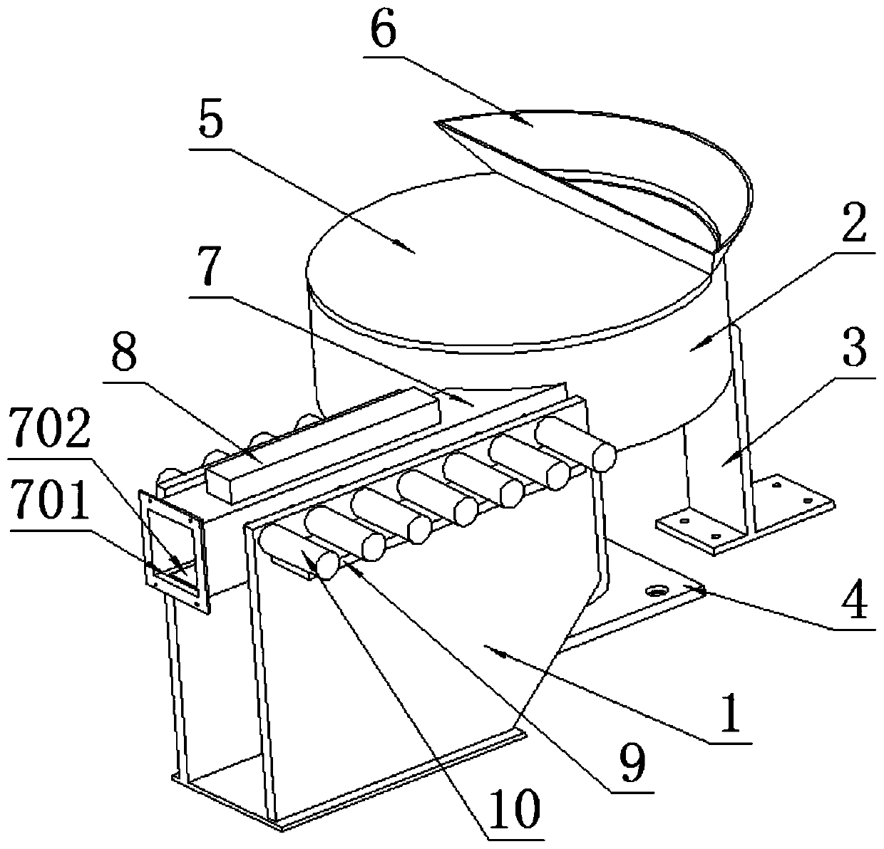 Adjustable feeding mechanism of numerical control machine tool