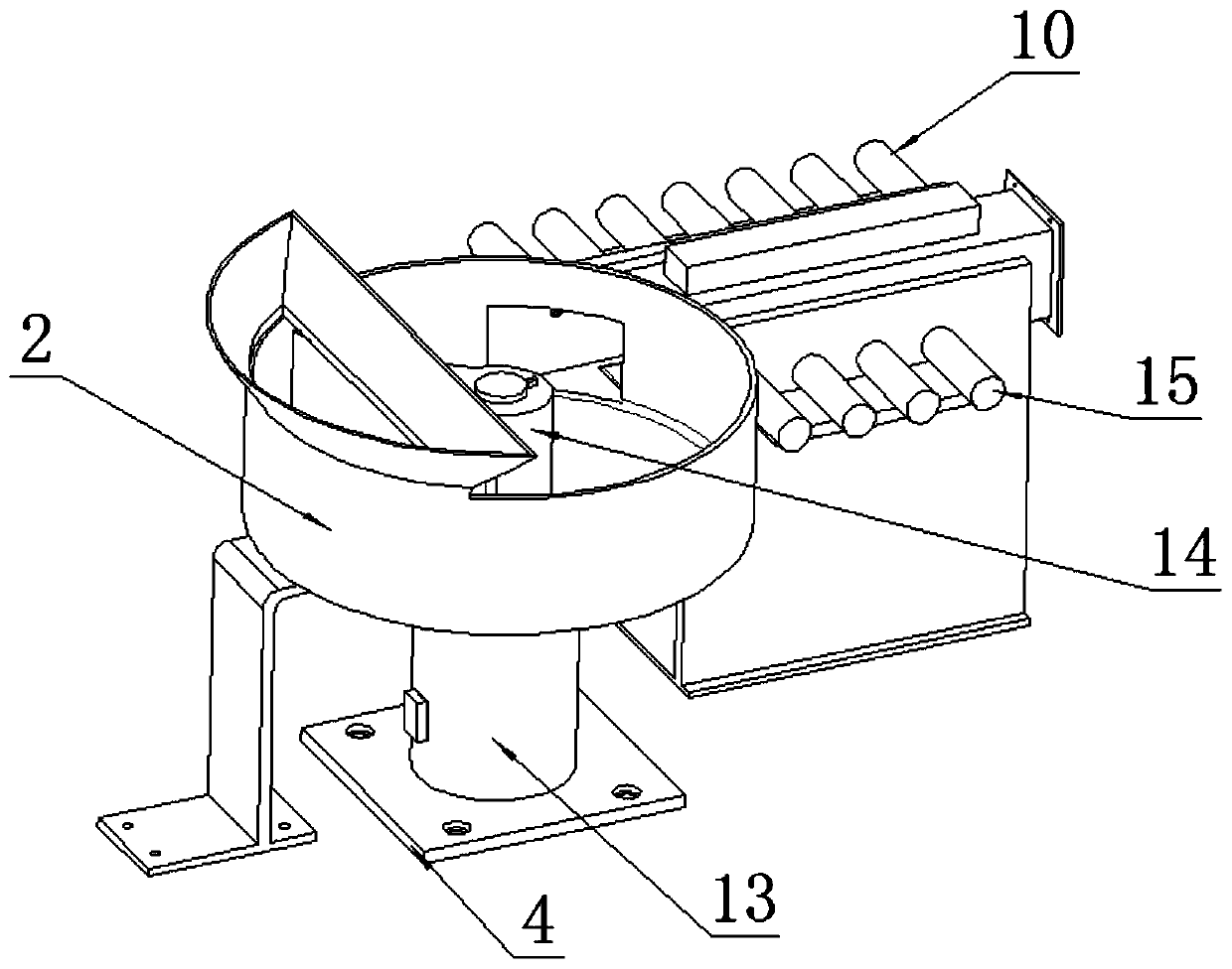 Adjustable feeding mechanism of numerical control machine tool