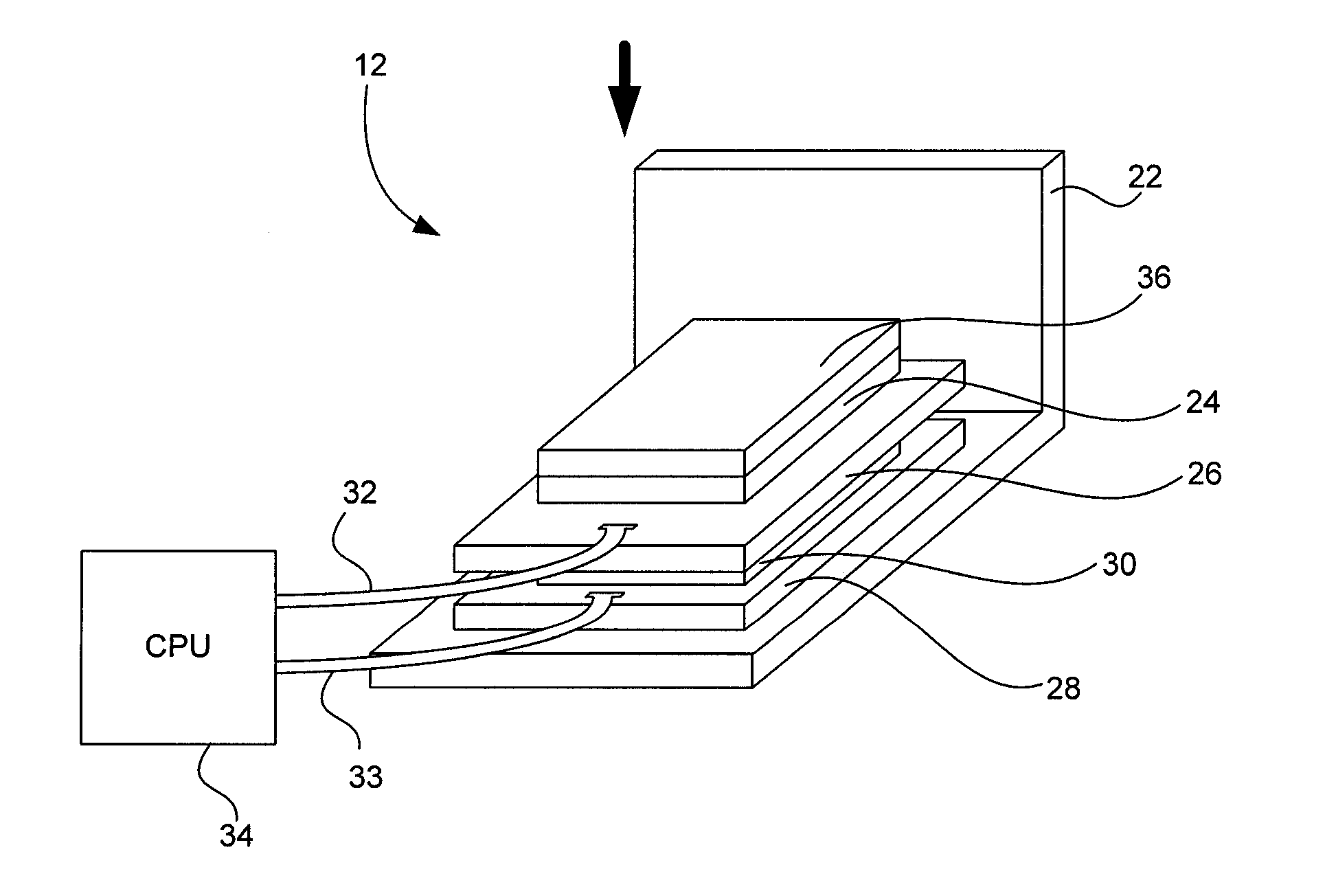 Multi-layer flat panel x-ray detector