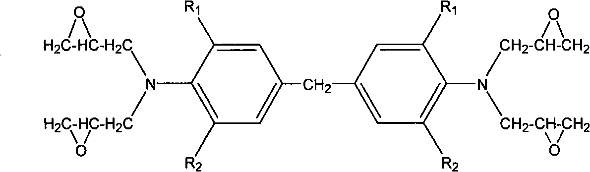 High-temperature resistant and high-toughness epoxy matrix resin as well as preparation method and application thereof