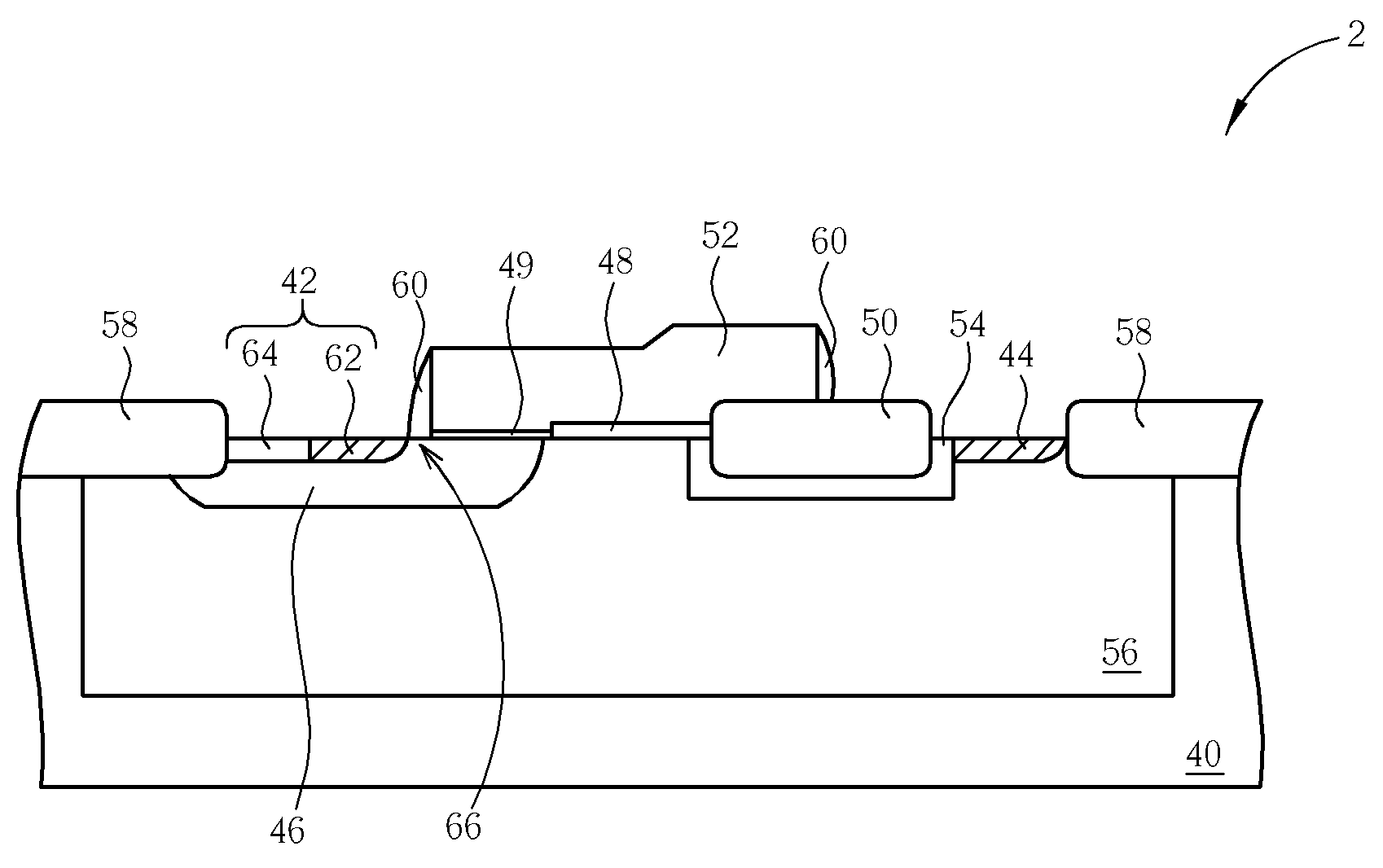 Laterally diffused metal-oxide-semiconductor device and method of making the same