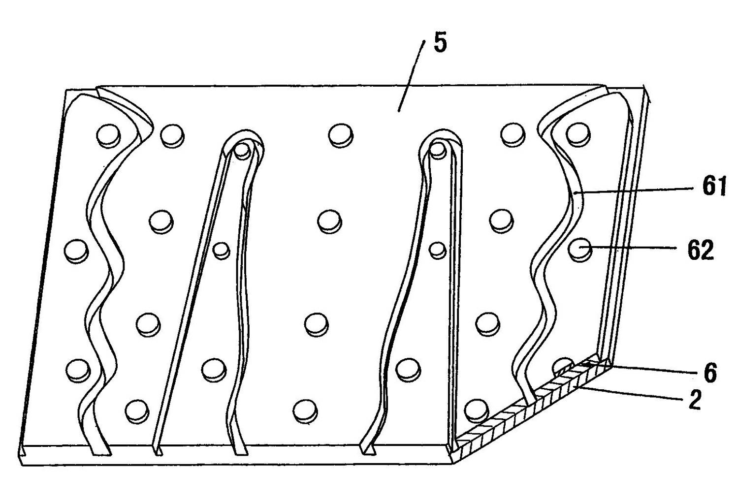 Back plate for metal wrap through (MWT) solar battery