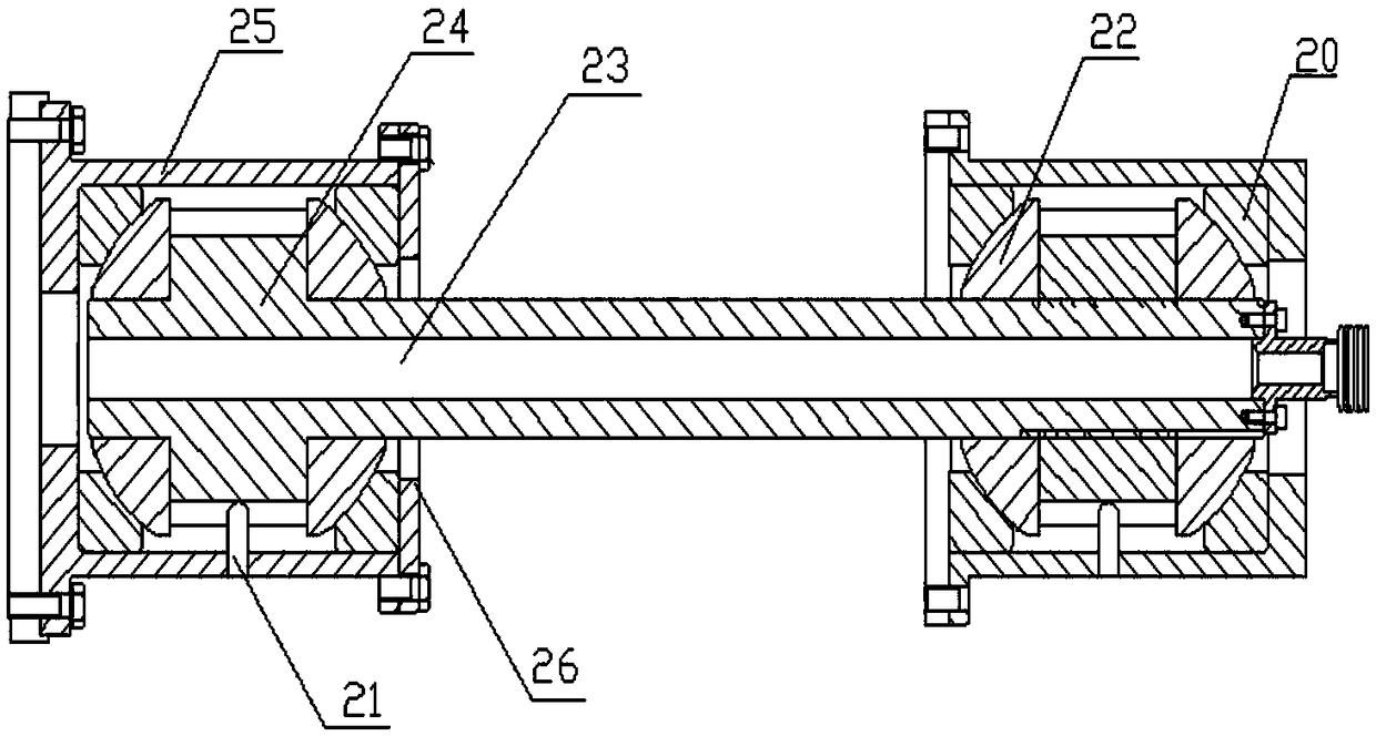 A positioning and axial force testing device for a non-thrust bearing rotor