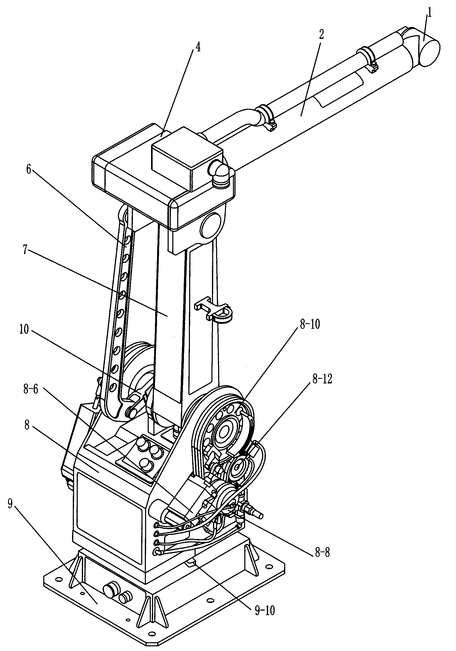 Professional glaze spraying six-axis robot