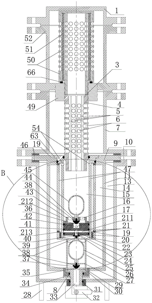 Dehydration device for natural gas