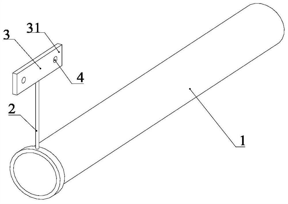 A floating tunnel attitude measurement device, test system and test method