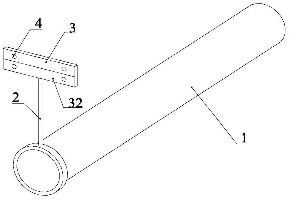 A floating tunnel attitude measurement device, test system and test method