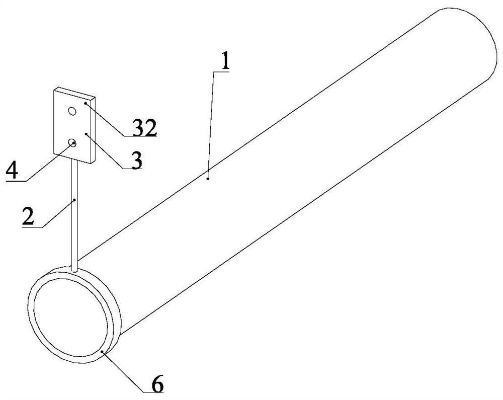 A floating tunnel attitude measurement device, test system and test method