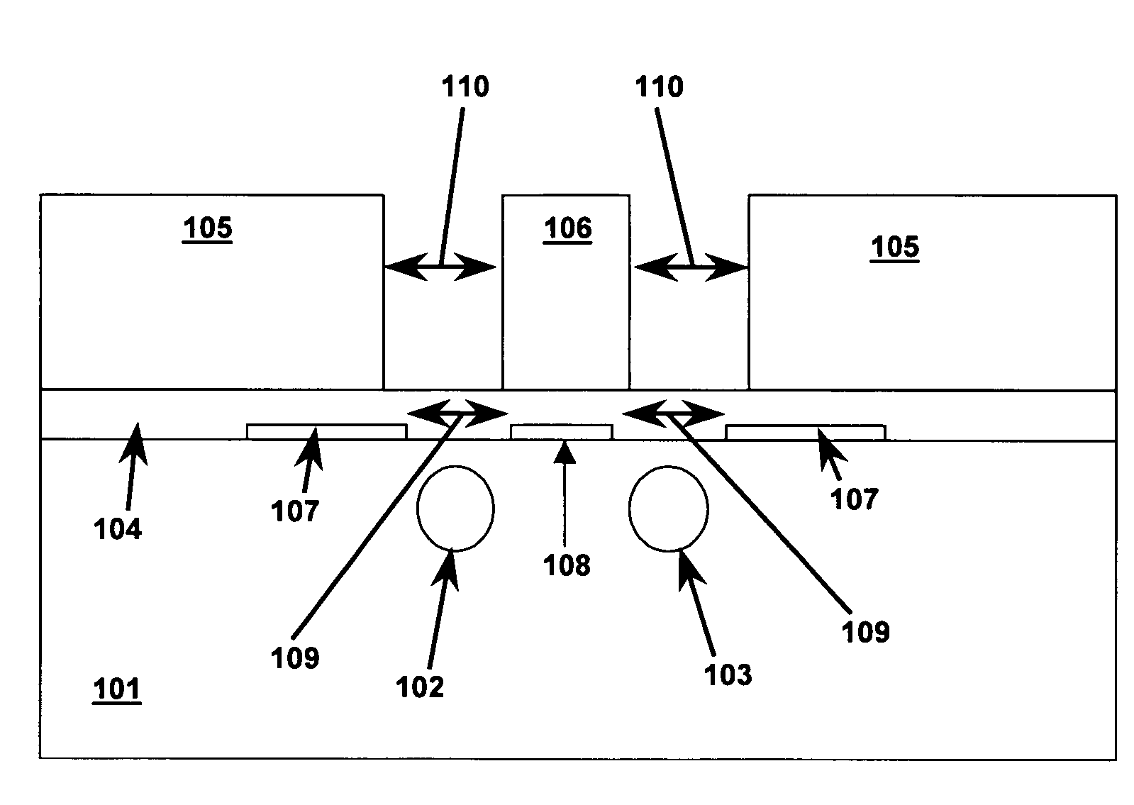 Low bias drift modulator with buffer layer