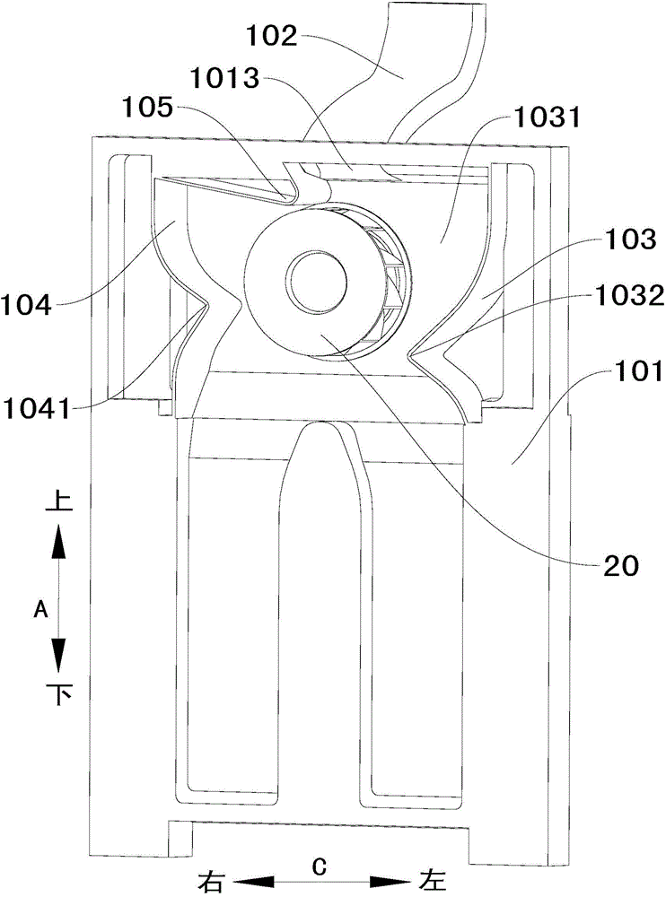 Air cooled refrigerator and air flue thereof