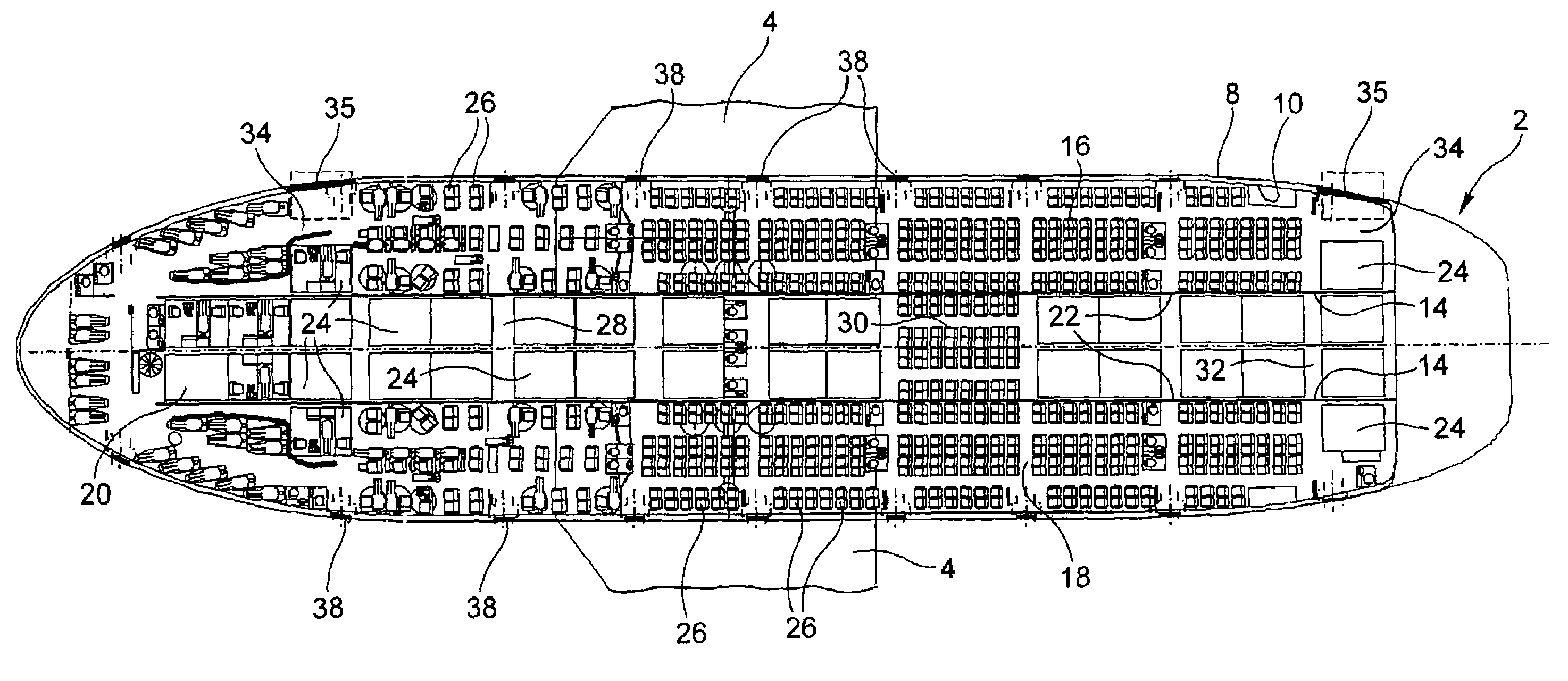 Aircraft fuselage and corresponding aircraft