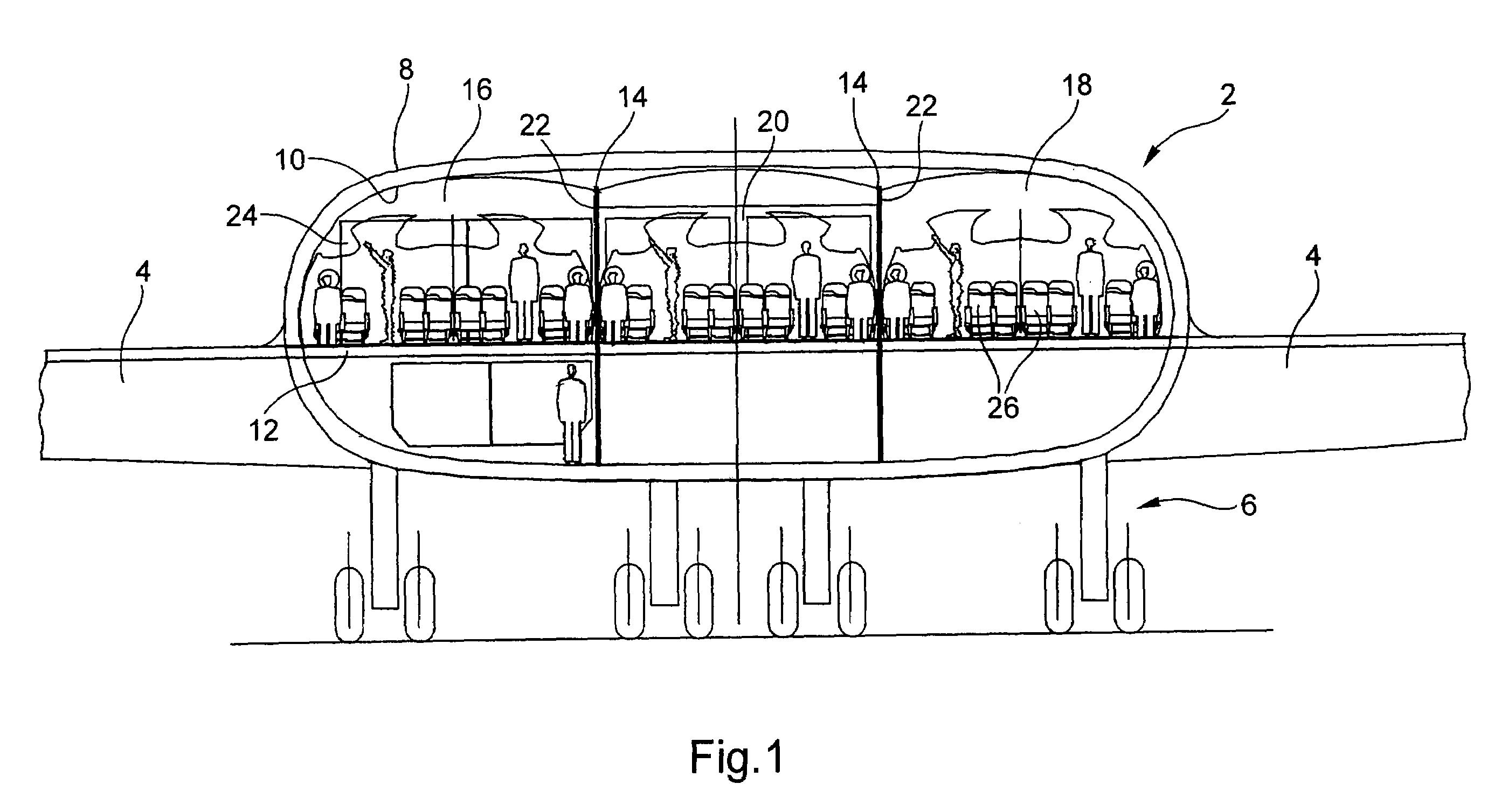 Aircraft fuselage and corresponding aircraft