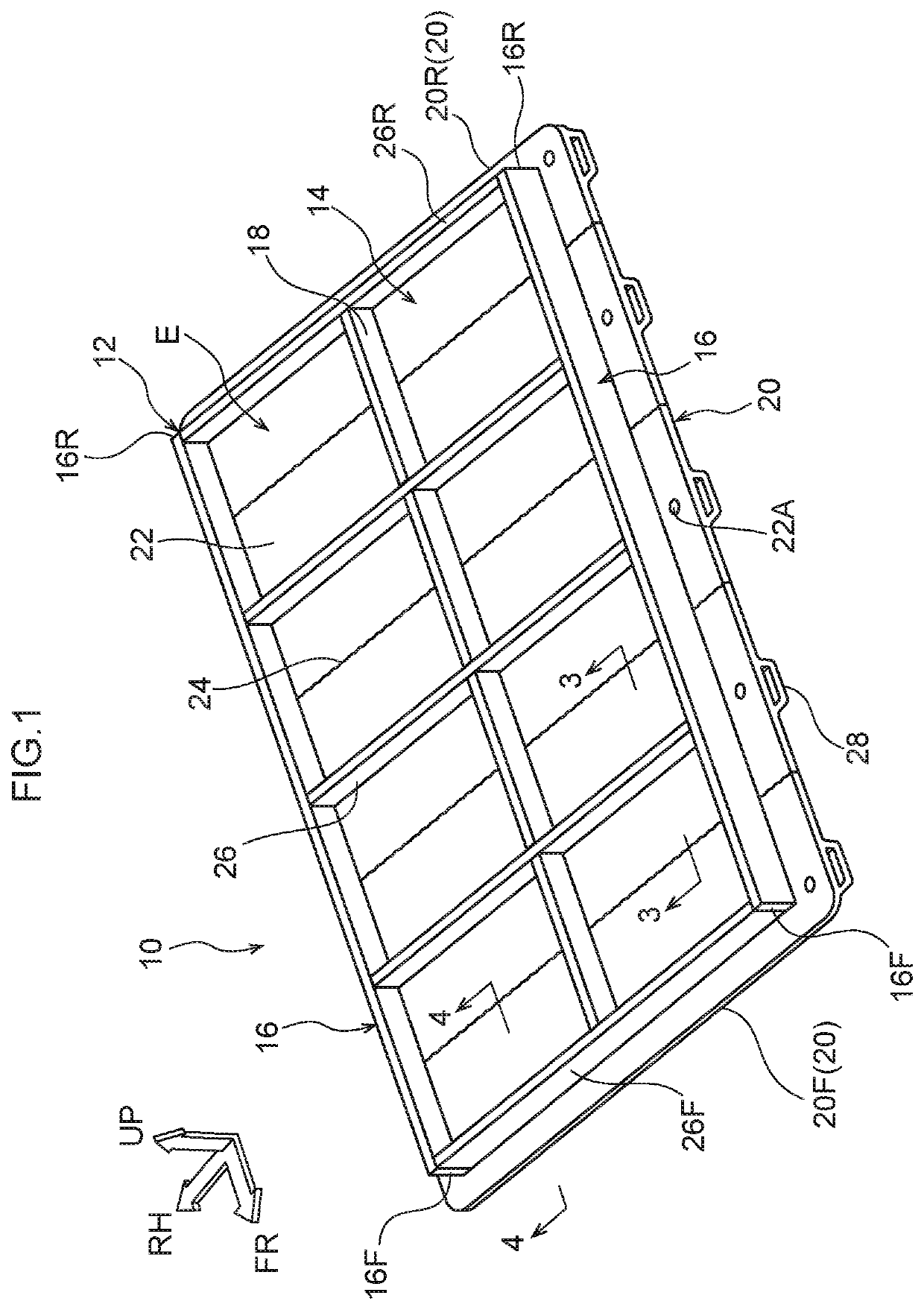 Vehicle battery-carrying floor structure