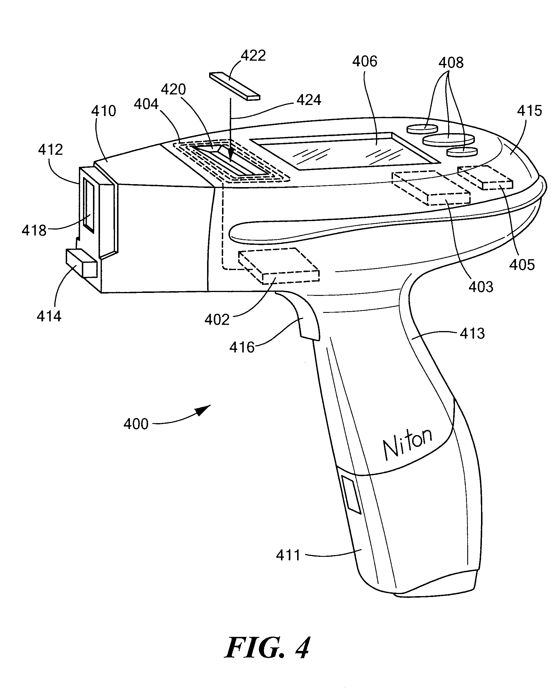 Contactless Memory Information Storage for Sample Analysis and Hand-Holdable Analyzer for Use Therewith