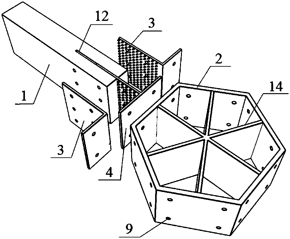 Inner ring ribbing large-span wood structure assembly type joint