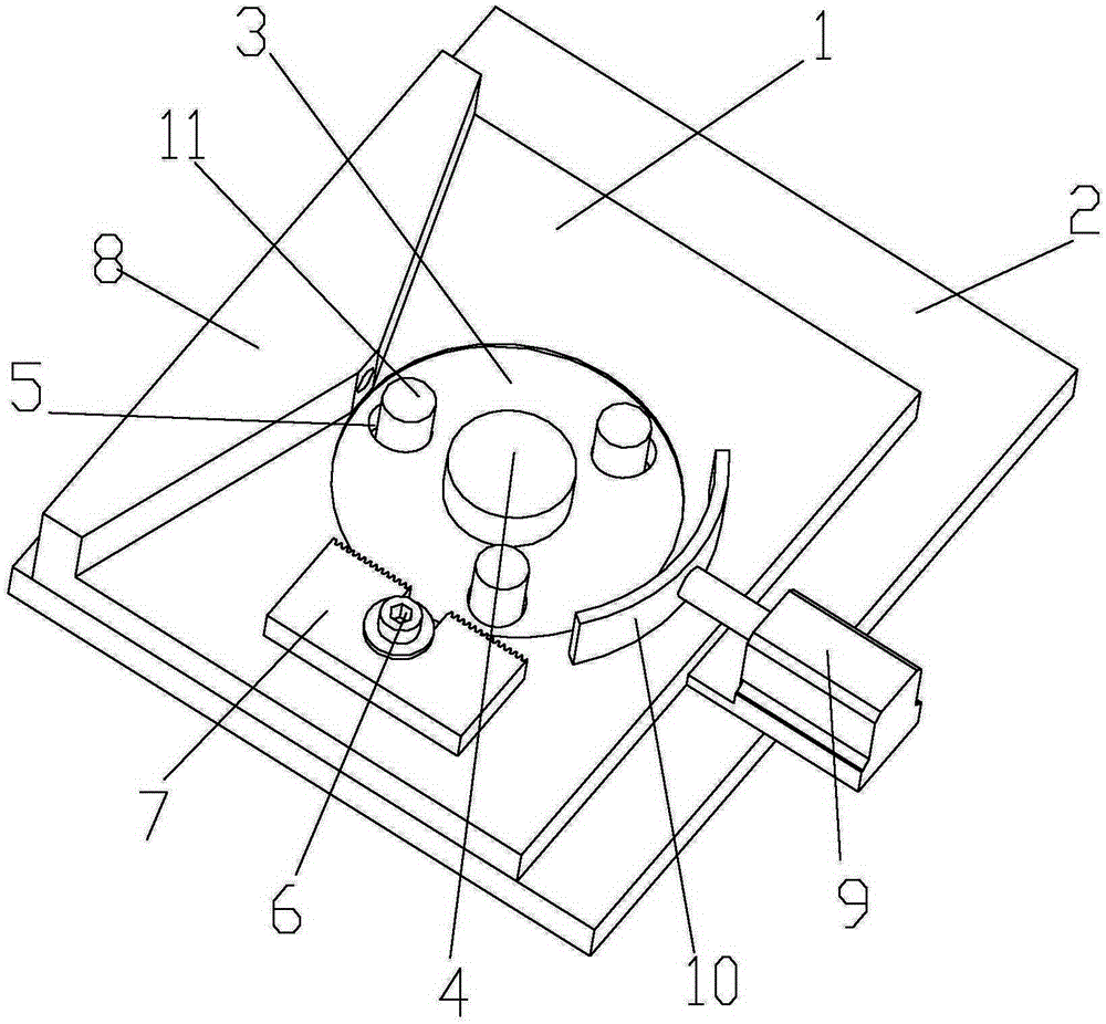 Single-pneumatic disc fixing device