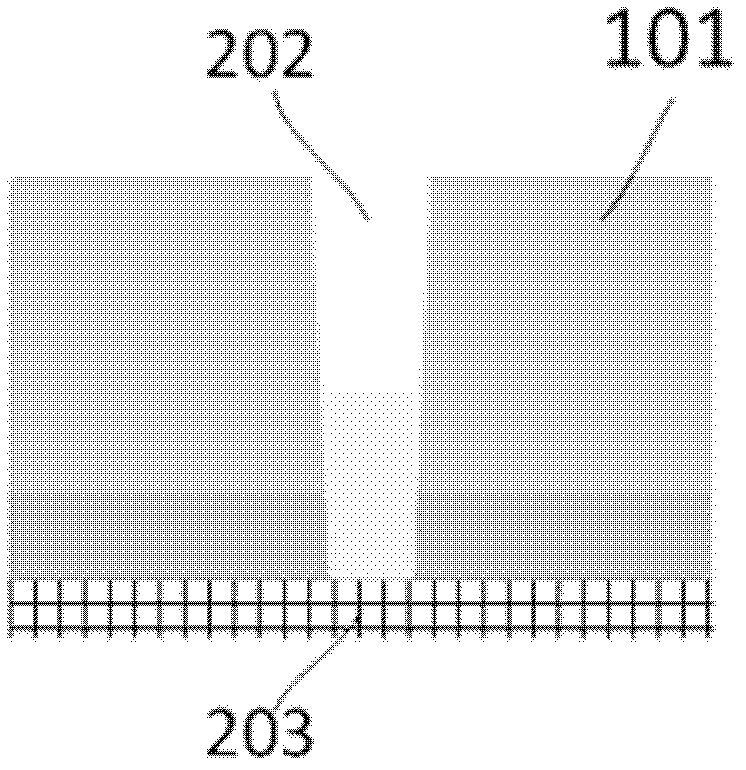 Production method of interconnection structure with materials containing polymer and metal through holes