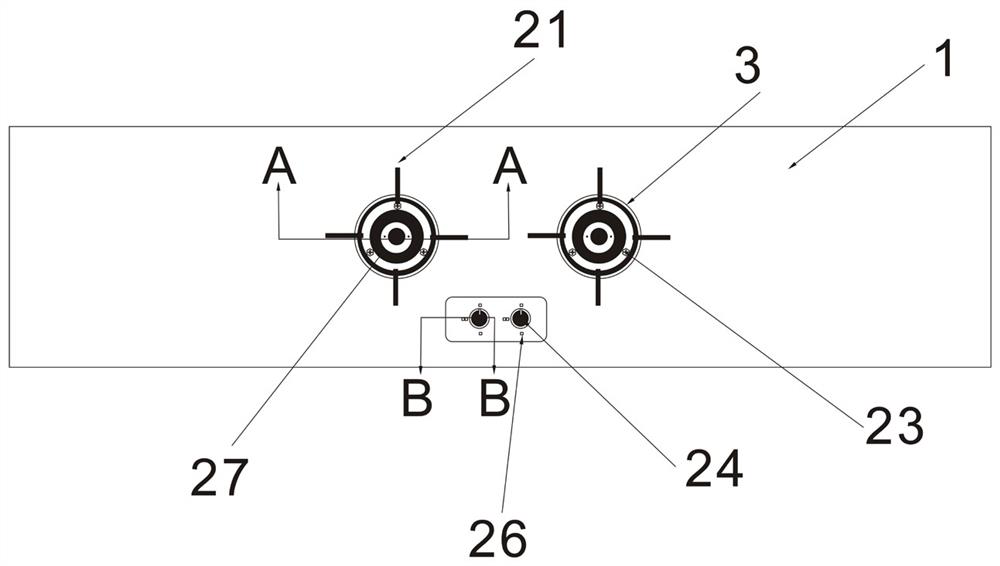 Method and device for integrating kitchen range on cabinet table top