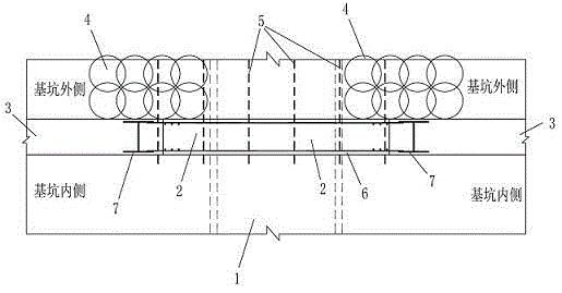 Construction method for reverse construction of continuous wall encountering underground pipeline