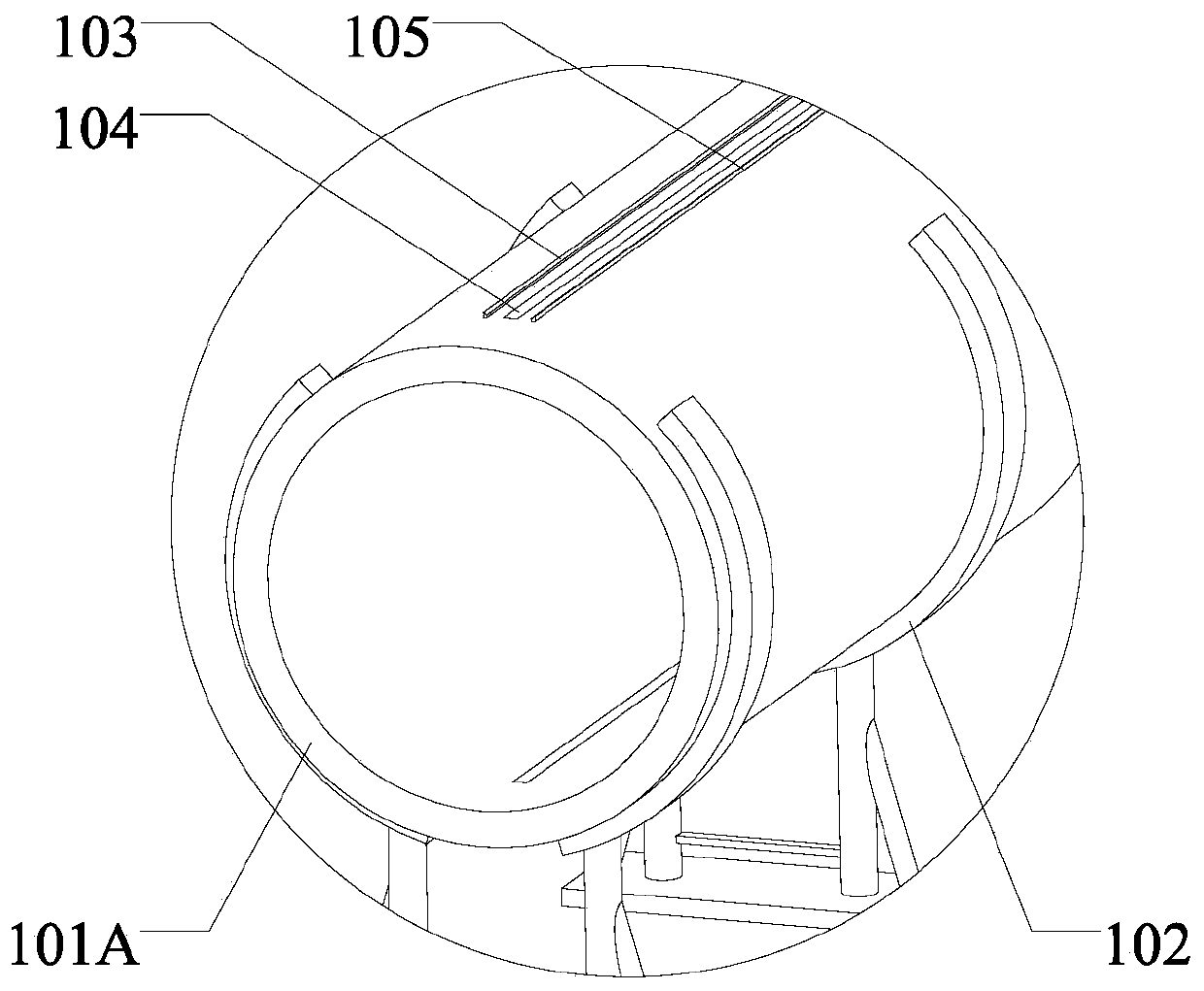 Sprocket drive type pipe pig elbow pulling test device and test method