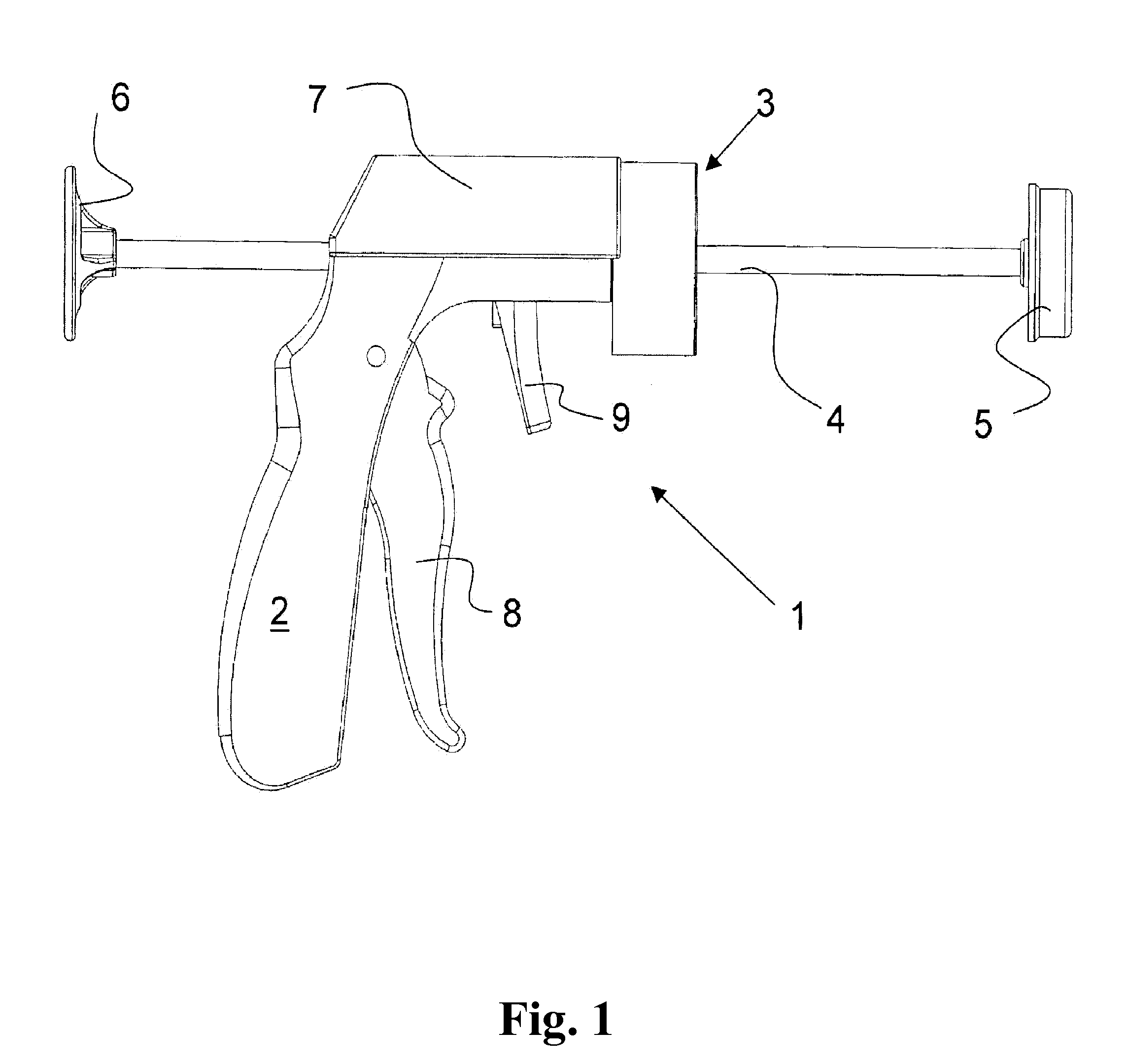 Cartridge pistol with a cartridge holder