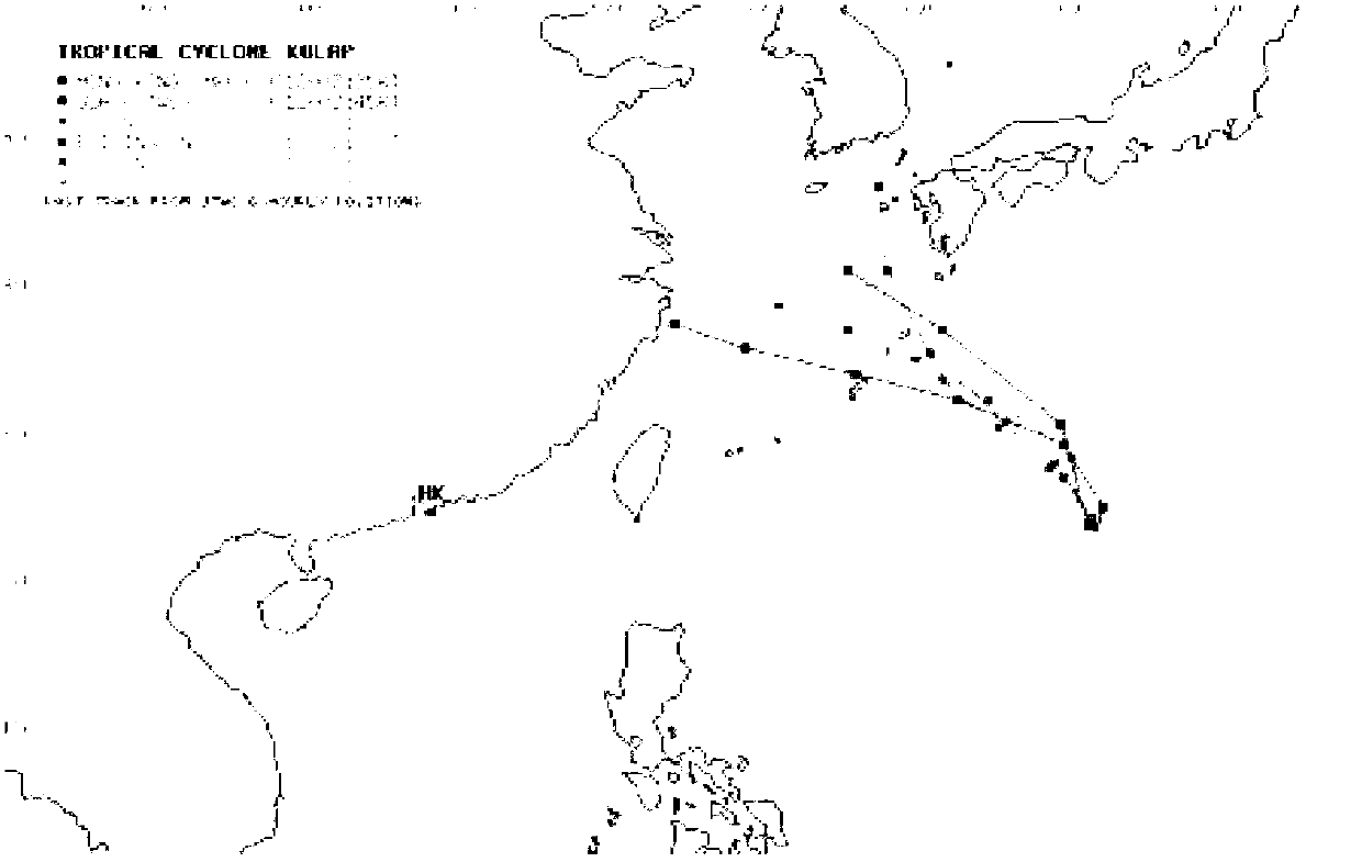 Ship-tropical cyclonedynamic displayplotting system and method based on ECDIS (Electronic Chart Display and Information System)