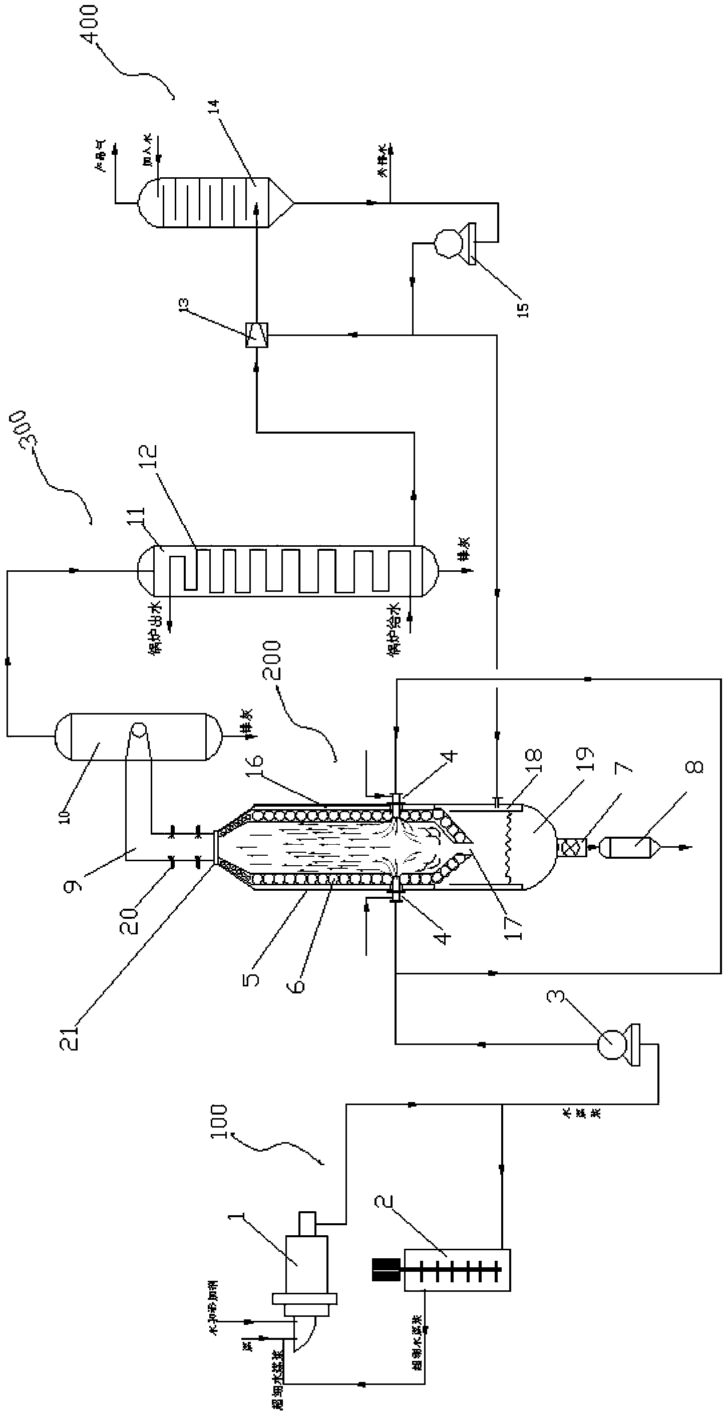 Swirl injection type coal water slurry gasification device