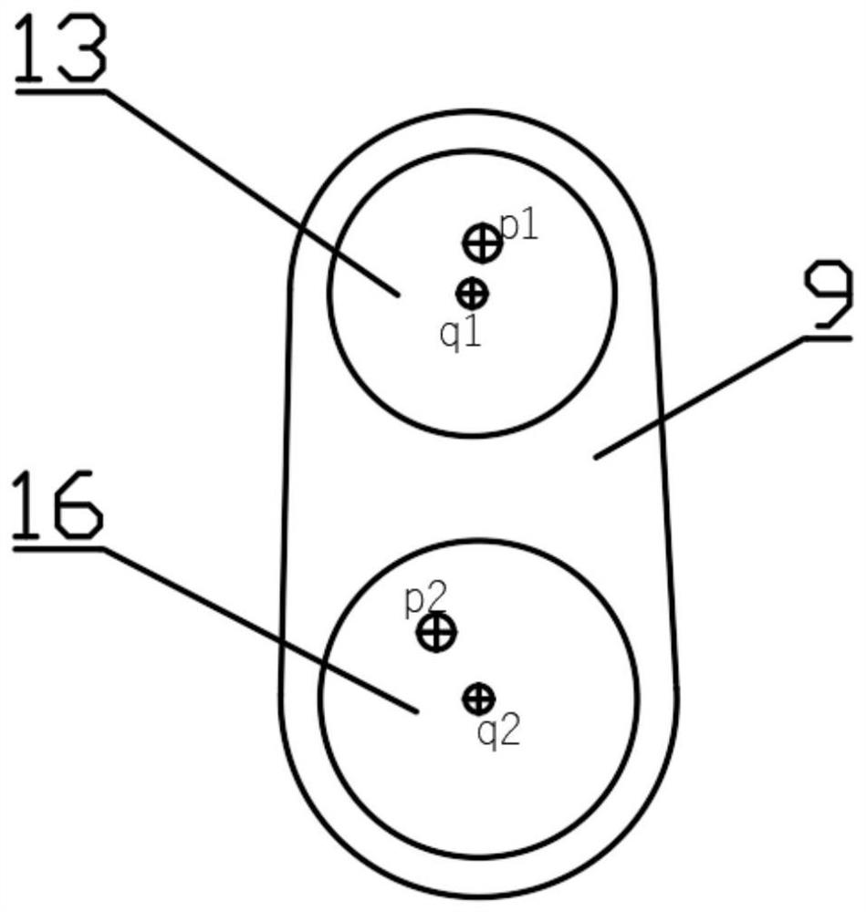 A non-circular gear double eccentric wheel combined rice bowl seedling transplanting mechanism