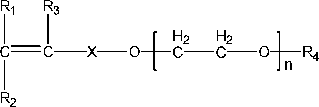 Crotonic acid system polycarboxylic acid high-performance water reducer