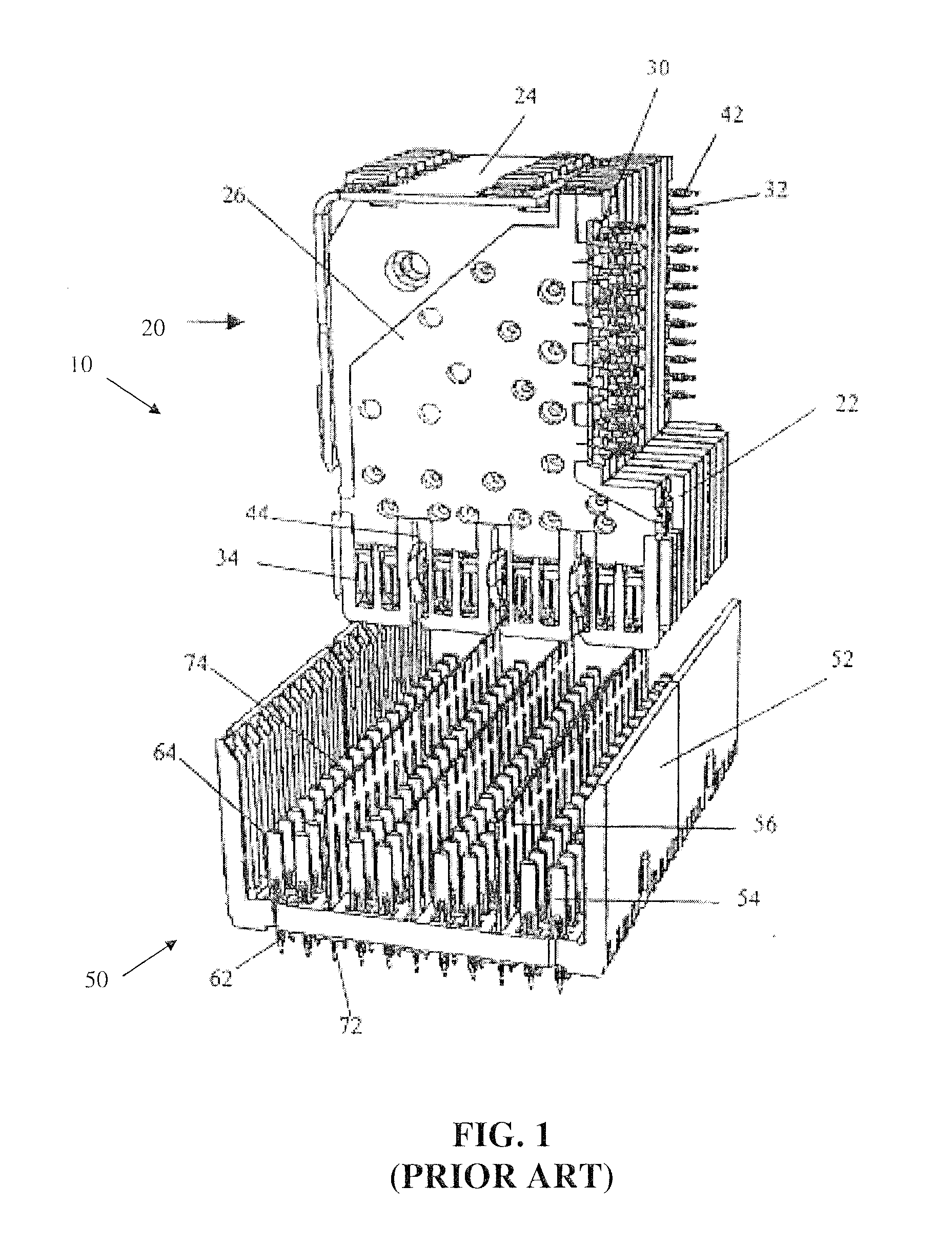 Electrical connector having thick film layers