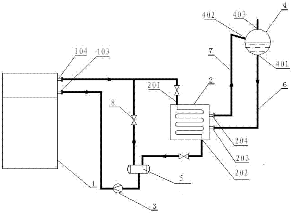 Durable dew-blocking-prevention combined-type exhaust gas waste heat utilization device