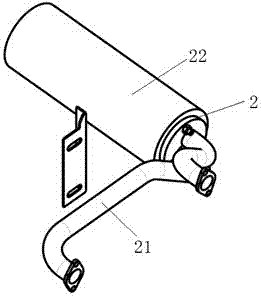 A heat dissipation and heat insulation structure of a side-mounted muffler for a generator