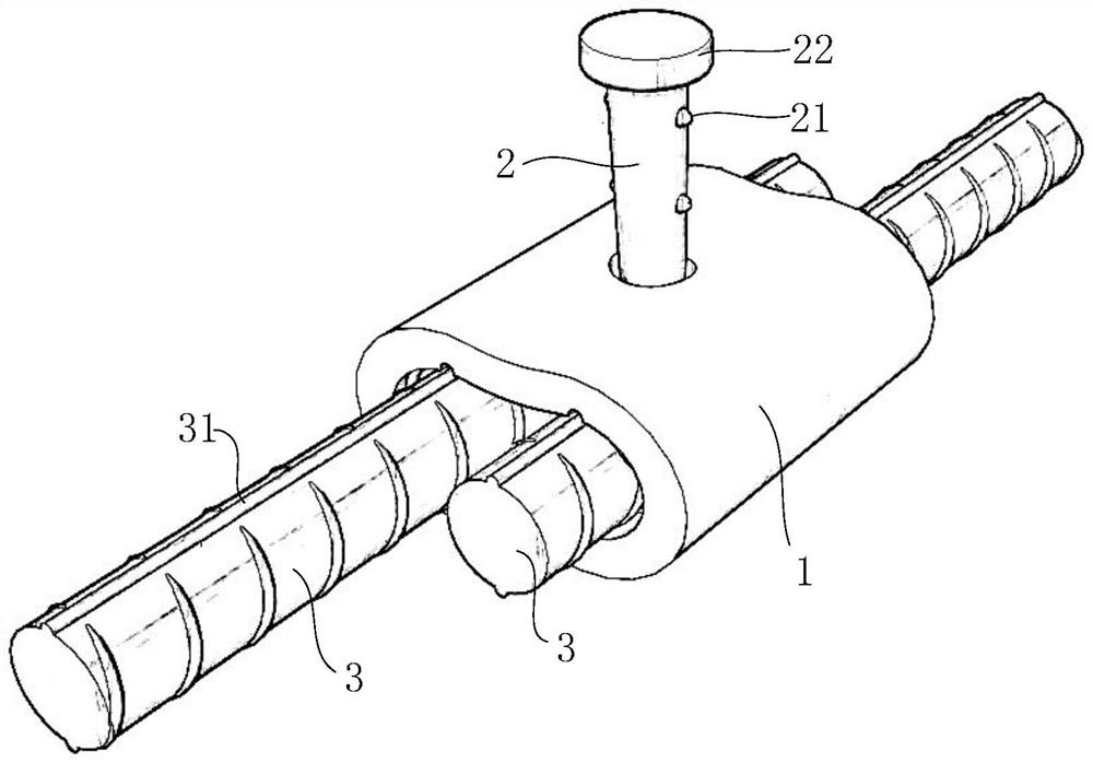 Steel bar staggered connecting device and connecting method thereof