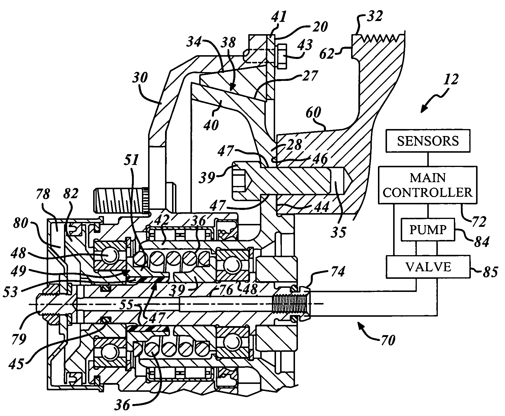 Bi-assembly spring end cap for vehicle on/off fan drive to improve seal life, reduce vibration input loading to ball bearings and reduce component cost