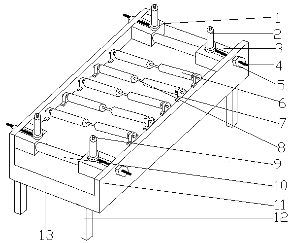 Transmission rail with guide wheels