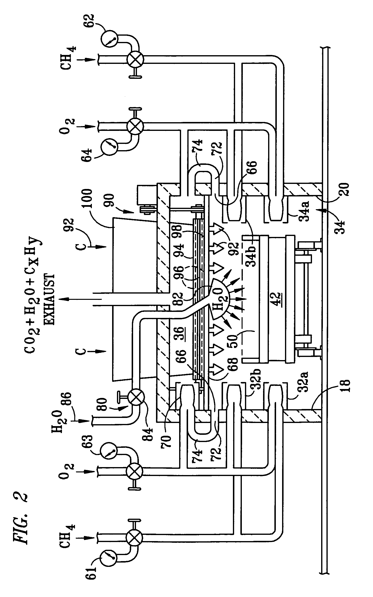 Transported material heating with controlled atmosphere